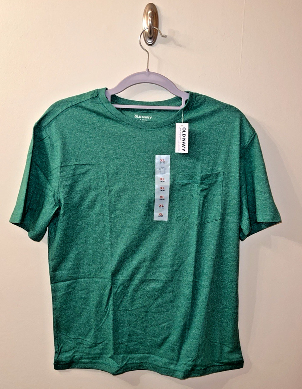 Old Navy Boys' Softest Short-Sleeve Pocket Tee In Green Size XL (14-16) NWT